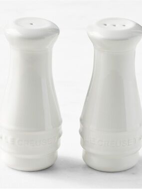 Le Creuset White Ceramic Salt and Pepper Set